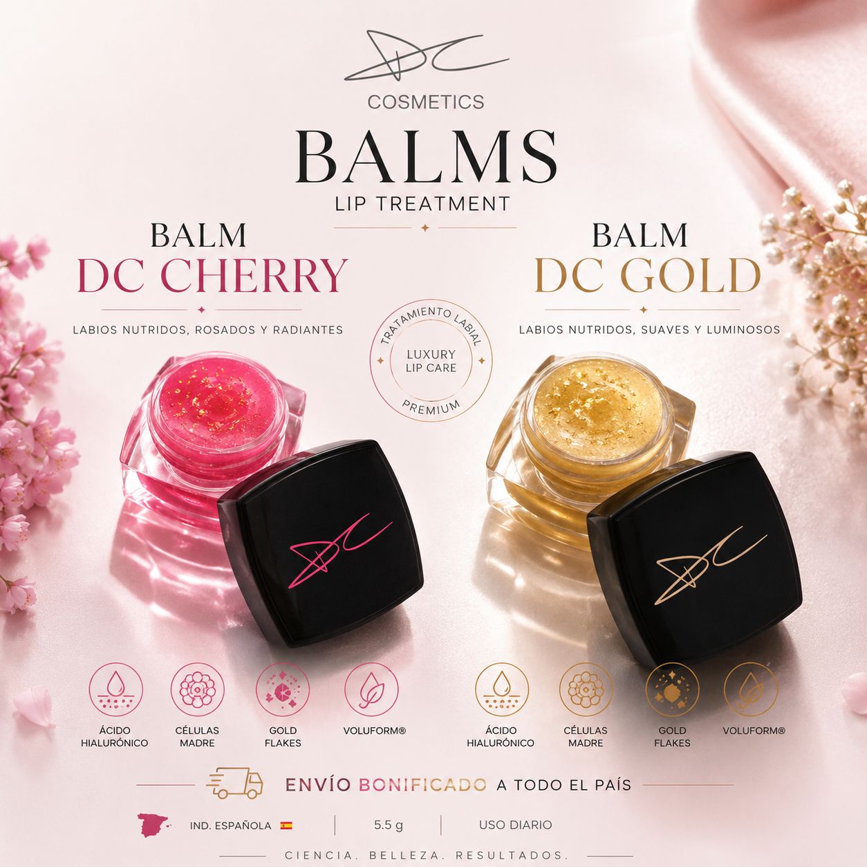 THE LINE DC Balms · Gold & Cherry